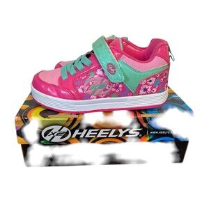 HEELYS Girl's Dual Up x2 Pink Floral #770483K Size 3 Tools And Box Included